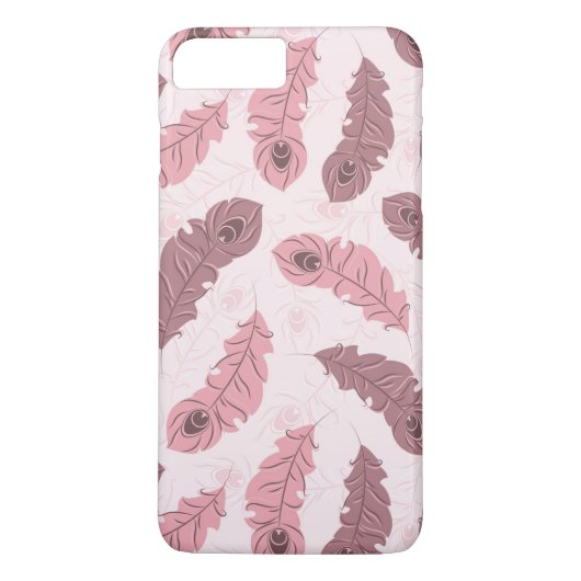 Coques Case-Mate iPhone motif avec des plumes de paon (Dos)