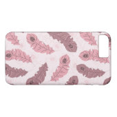 Coques Case-Mate iPhone motif avec des plumes de paon (Dos (Horizontal))