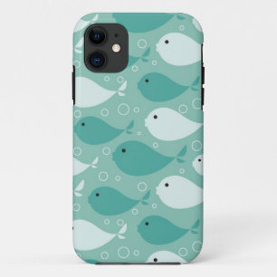 Coque iPhone 11 motif avec des poissons