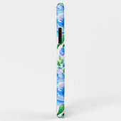 Coques Case-Mate iPhone Motif avec fleurs d'aquarelle bleue (Dos/Droite)