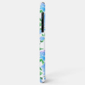 Coques Case-Mate iPhone Motif avec fleurs d'aquarelle bleue (Dos/Gauche)