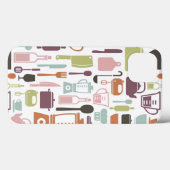 Coques Case-Mate iPhone Motif avec icônes de cuisine colorées (Verso (horizontal))