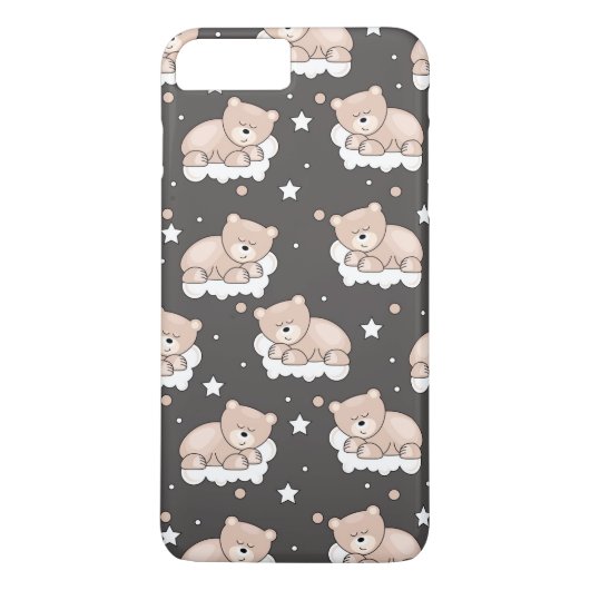 Coques Case-Mate iPhone motif avec le petit sommeil d'ours (Dos)