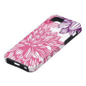Coques Case-Mate iPhone Motif avec les asters et le dahlia roses (Bas)
