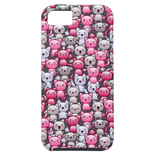 Coques Case-Mate iPhone motif avec les chats mignons 2 de griffonnage de (Dos)