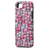 Coques Case-Mate iPhone motif avec les chats mignons 2 de griffonnage de (Dos gauche)