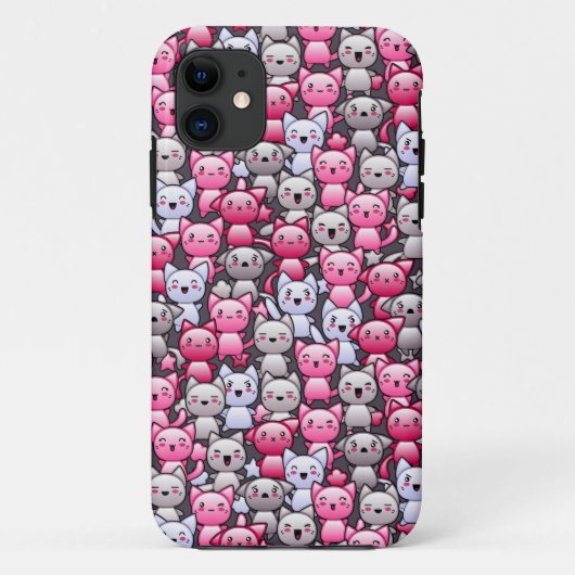 Coques Case-Mate iPhone motif avec les chats mignons 2 de griffonnage de (Dos)