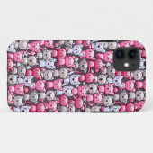 Coques Case-Mate iPhone motif avec les chats mignons 2 de griffonnage de (Dos (Horizontal))