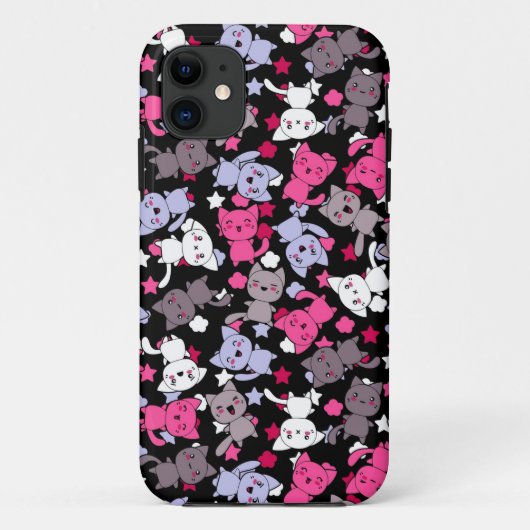 Coques Case-Mate iPhone motif avec les chats mignons 3 de griffonnage de (Dos)