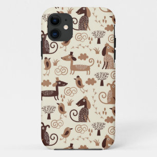 Coque iPhone 11 motif avec les chiens mignons