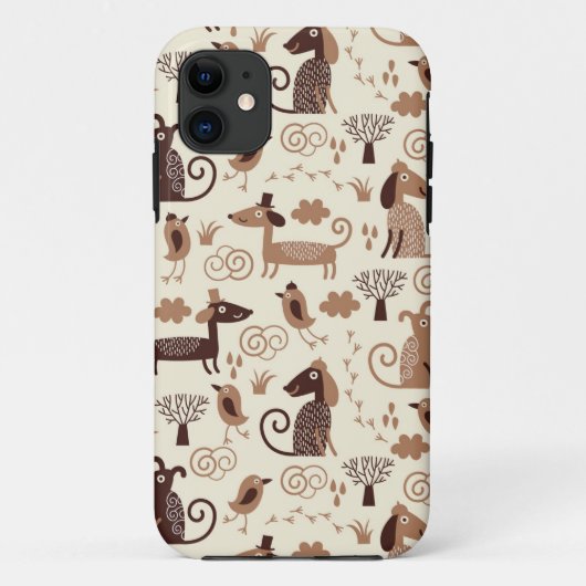Coques Case-Mate iPhone motif avec les chiens mignons (Dos)