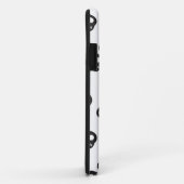 Coques Case-Mate iPhone Motif avec les crânes noirs sur le blanc (Dos/Droite)