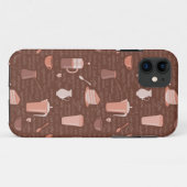 Coques Case-Mate iPhone Motif avec les éléments relatifs de café (Dos (Horizontal))