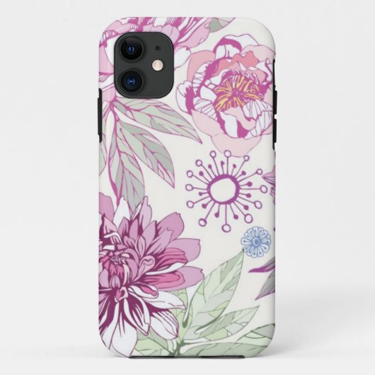 Coques Case-Mate iPhone Motif avec les fleurs roses (Dos)