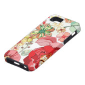 Coques Case-Mate iPhone Motif avec les fleurs rouges (Bas)