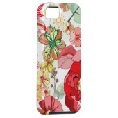 Coques Case-Mate iPhone Motif avec les fleurs rouges (Dos/Droit)