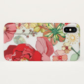 Coques Case-Mate iPhone Motif avec les fleurs rouges (Dos (Horizontal))