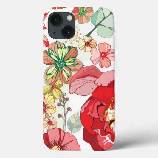 Coques Case-Mate iPhone Motif avec les fleurs rouges (Verso)