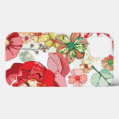 Coques Case-Mate iPhone Motif avec les fleurs rouges (Verso (horizontal))