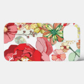 Coques Case-Mate iPhone Motif avec les fleurs rouges (Verso (horizontal))