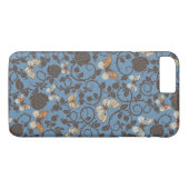 Coques Case-Mate iPhone motif avec les roses et le papillon (Dos (Horizontal))