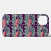 Coques Case-Mate iPhone Motif Avec Poisson Et Vague Violette (Verso (horizontal))