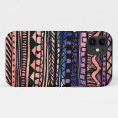 Coques Case-Mate iPhone Motif aztèque de coucher du soleil (Dos (Horizontal))