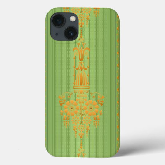 Coques Case-Mate iPhone Motif baroque à fleurs avec bordure V2020 (Verso)
