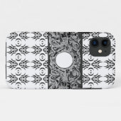 Coques Case-Mate iPhone Motif baroque noir classique à customiser (Dos (Horizontal))