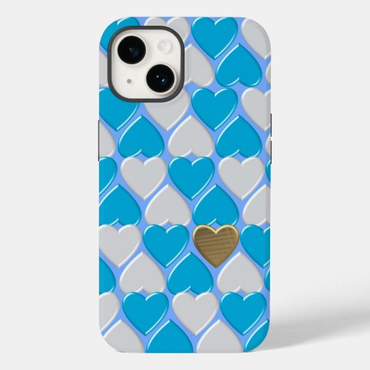 Coques Case-Mate iPhone Motif bavarois bleu et blanc. (Verso)