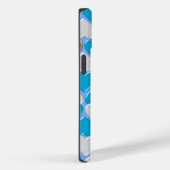 Coques Case-Mate iPhone Motif bavarois bleu et blanc. (Verso / Droite)