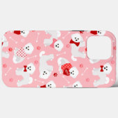 Coques Case-Mate iPhone Motif Bichon Frise Valentine (Verso (horizontal))