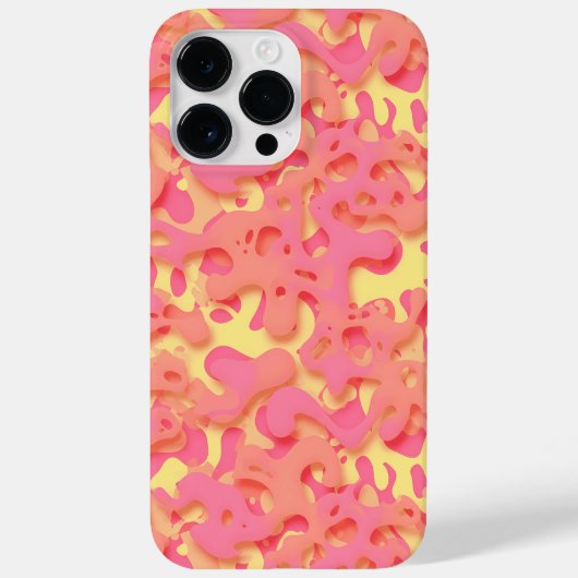 Coques Case-Mate iPhone Motif biologique Abstrait rose (Verso)