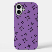 Motif Black violet d'étoiles esthétiques