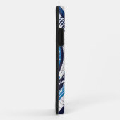 Coques Case-Mate iPhone Motif blanc bleu 05 (Dos/Droite)