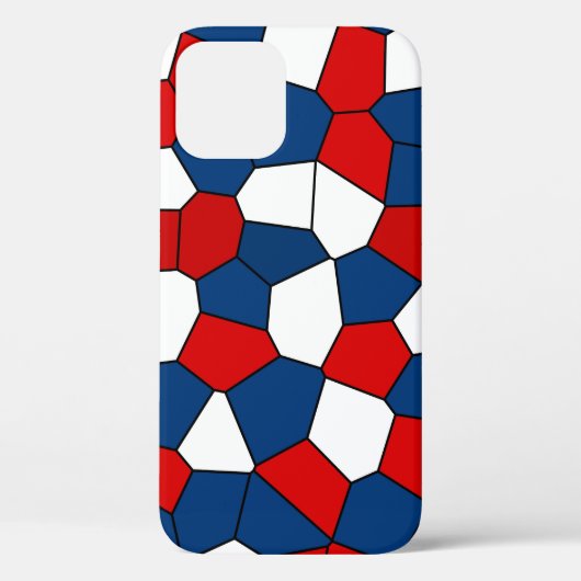 Coques Case-Mate iPhone Motif blanc bleu rouge (Verso)