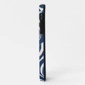 Coques Case-Mate iPhone Motif blanc bleu tourbillon 06 (Dos/Gauche)
