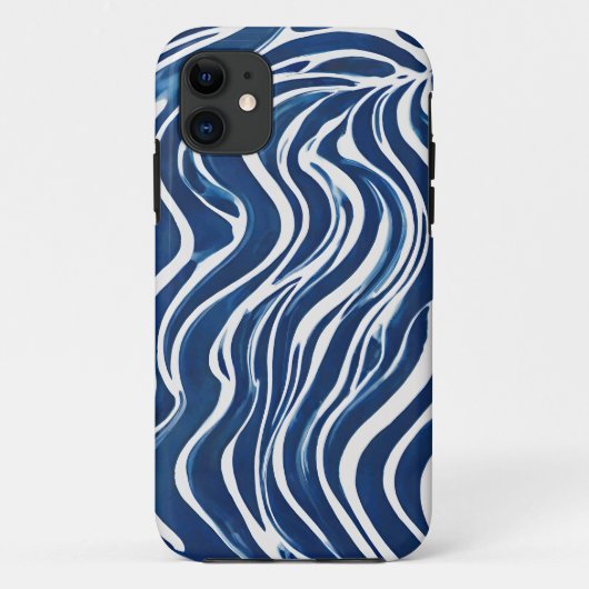 Coques Case-Mate iPhone Motif blanc bleu tourbillon 06 (Dos)