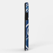 Coques Case-Mate iPhone Motif blanc bleu tourbillon 06 (Dos/Droite)
