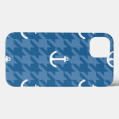 Coques Case-Mate iPhone Motif blanc d'Ancre (Verso (horizontal))