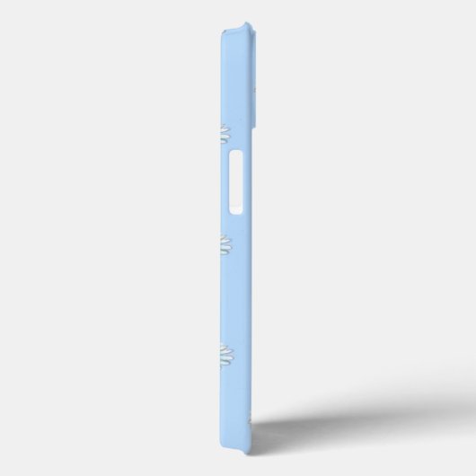Coques Case-Mate iPhone Motif blanc et bleu clair (Verso / Droite)