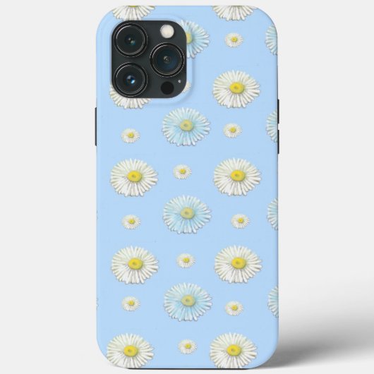 Coques Case-Mate iPhone Motif blanc et bleu clair (Verso)