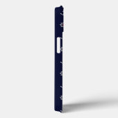 Coques Case-Mate iPhone Motif blanc et bleu rouge d'Ancre (Verso / Droite)