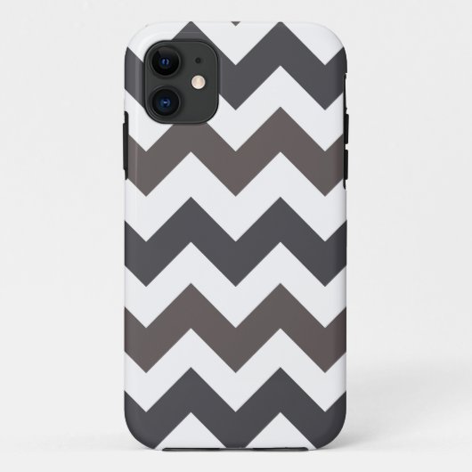 Coques Case-Mate iPhone Motif blanc et gris Chevron Zigzap (Dos)