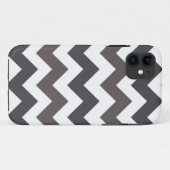 Coques Case-Mate iPhone Motif blanc et gris Chevron Zigzap (Dos (Horizontal))
