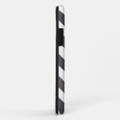 Coques Case-Mate iPhone Motif blanc et gris Chevron Zigzap (Dos/Droite)