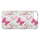 Coques Case-Mate iPhone Motif blanc floral (Dos (Horizontal))