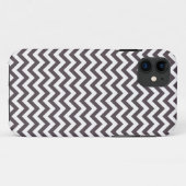 Coques Case-Mate iPhone Motif blanc gris-foncé de Chevron (Dos (Horizontal))