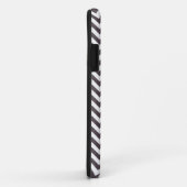 Coques Case-Mate iPhone Motif blanc gris-foncé de Chevron (Dos/Droite)