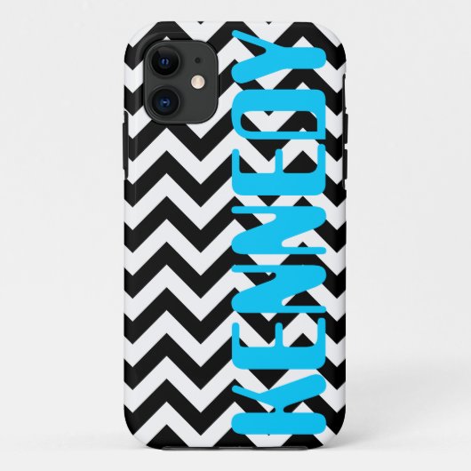 Coques Case-Mate iPhone Motif blanc noir de Chevron (Dos)